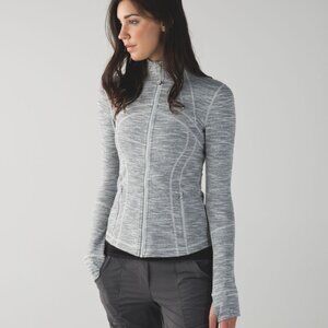 Lululemon Define Jacket Heathered Gray in Wee Are From Space Silver Spoon Size 6